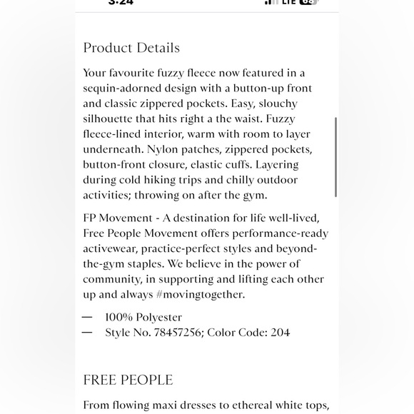 NWOT Free People Movement Hit the Slopes sequin jacket xs - Picture 4 of 5